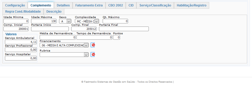 Tabela Unificada SUS